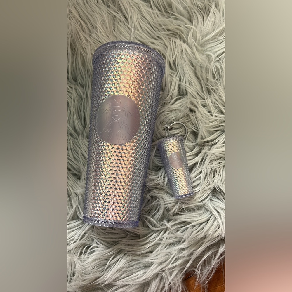 Starbucks Irridescent Venti tumbler & keychain